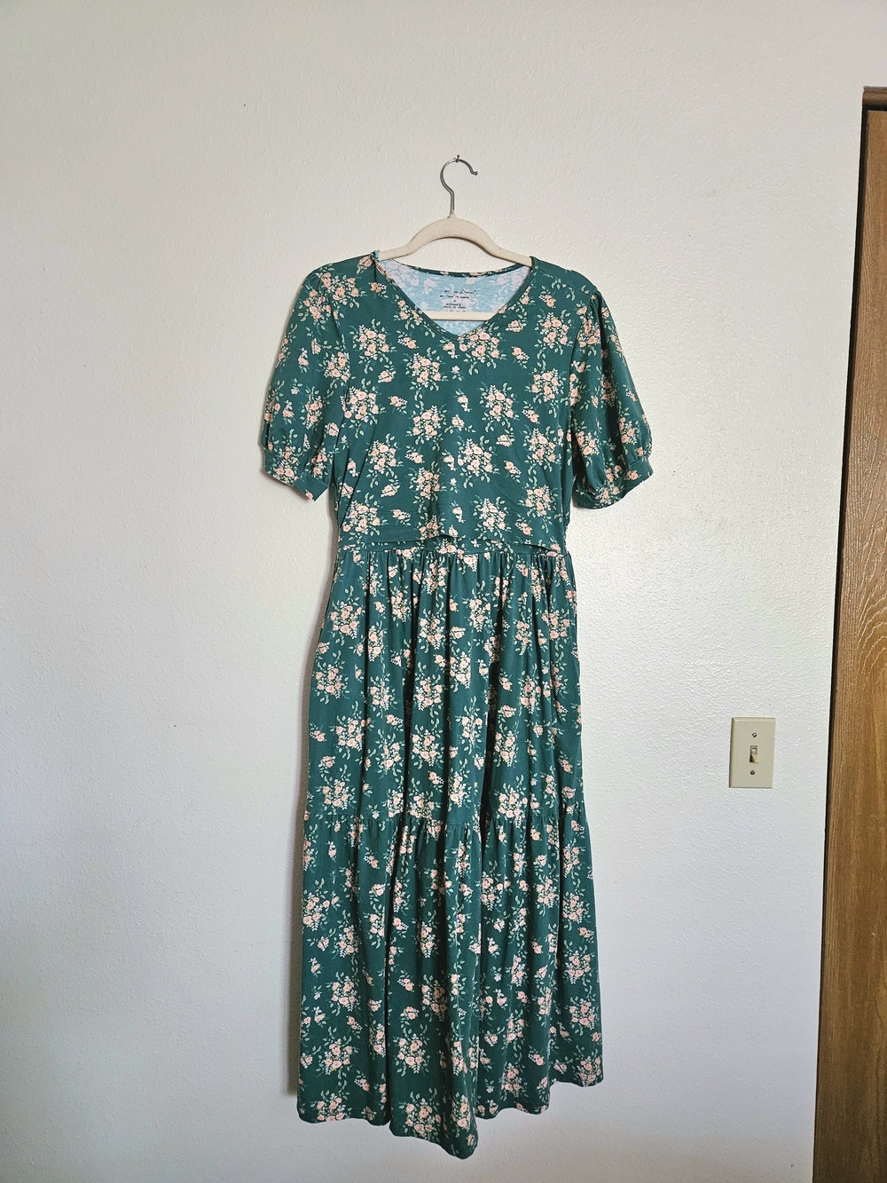 Super Cute Dresses - "Green Gables" Floral Midi Nursing Dress
